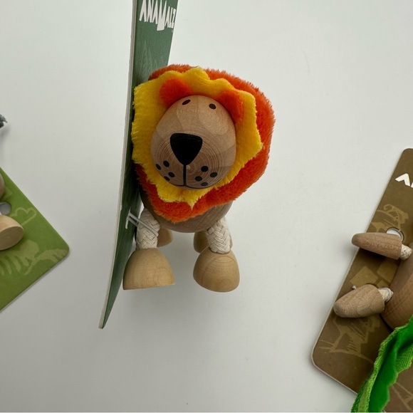 Anamalz Wooden Waldorf / Montessori Posable Animal Figurine Set of 3 - Picture 3 of 7